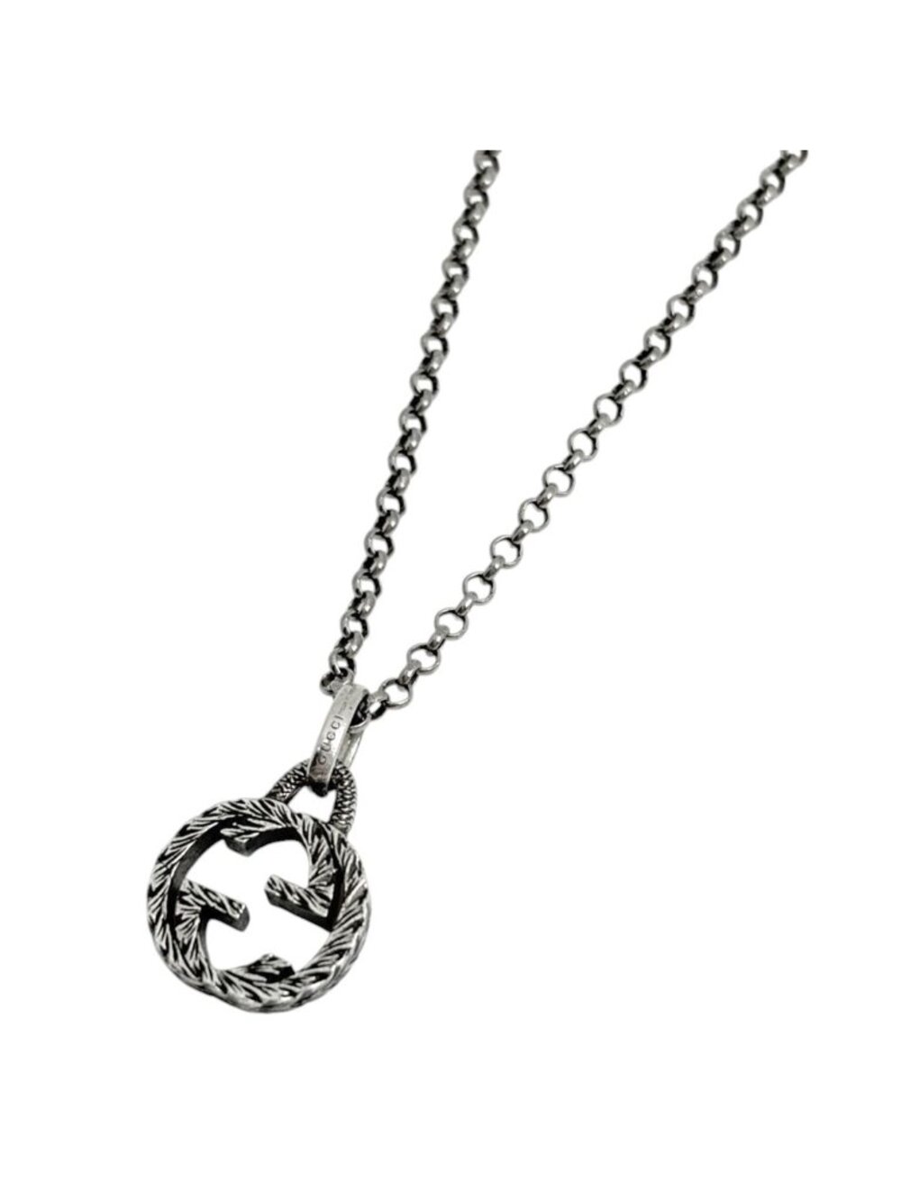 Gucci Necklace Interlocking G 925 Sterling Silver